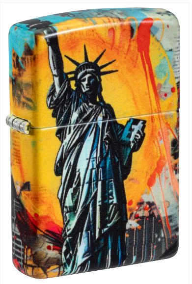 Zippo 49352 Statue of Liberty Design aansteker vooraanzicht