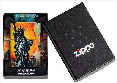 Zippo 49352 Statue of Liberty Design aansteker detail 3