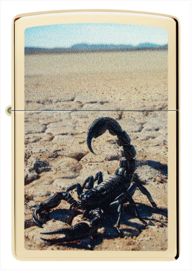 Zippo 46682 Scorpion Design aansteker achteraanzicht