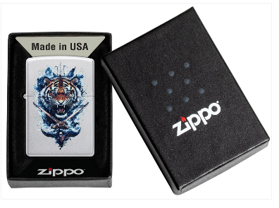 Zippo Aansteker - 205 Fierce Tiger Design - detail 1
