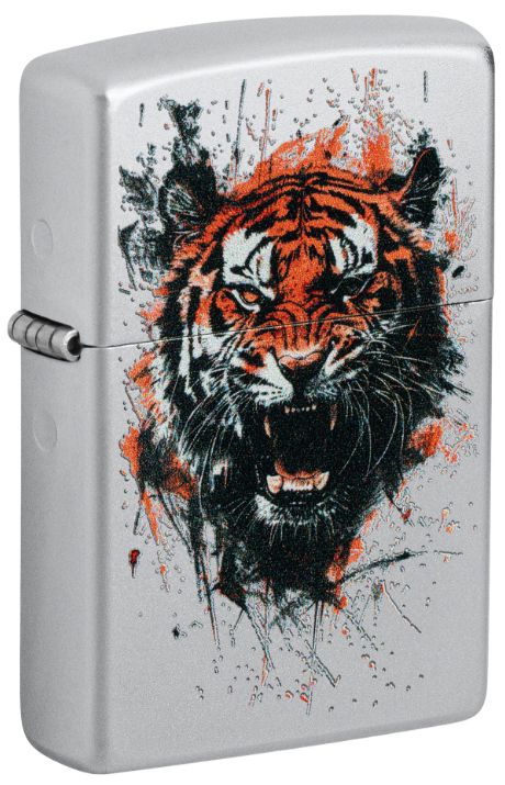 Zippo Aansteker - 205 Tiger Head Design - vooraanzicht