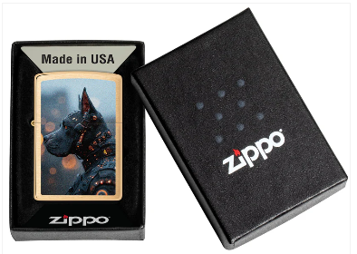 Zippo Aansteker - 204B Futuristic Dog Design - detail 1