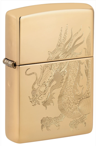 Zippo Aansteker - 254B Dragon Design 2 - vooraanzicht