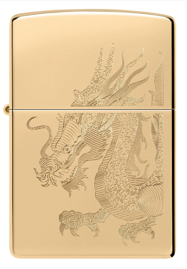 Zippo Aansteker - 254B Dragon Design 2 - achteraanzicht