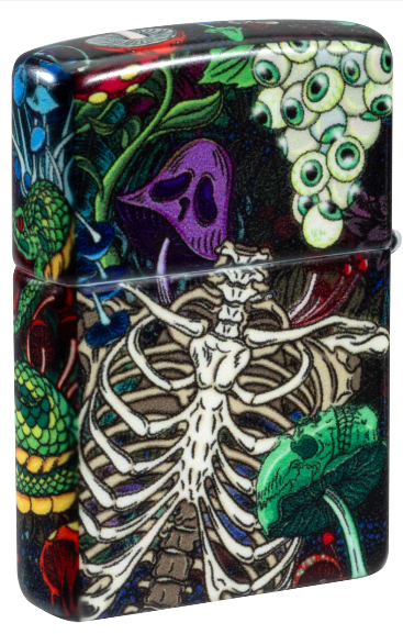 Zippo 49352 Psychedelic Skull Design aansteker detail 1