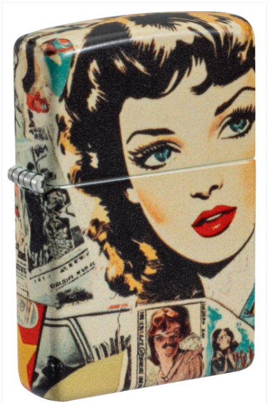 Zippo 49352 Collage Design aansteker vooraanzicht