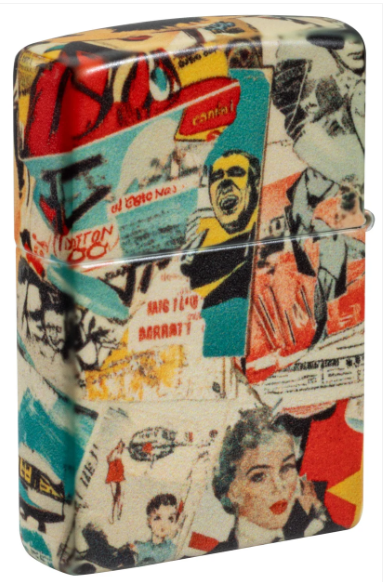 Zippo 49352 Collage Design aansteker detail 1