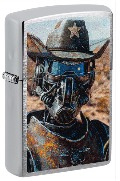 Zippo Aansteker - 200 Cowboy Robot Design - vooraanzicht