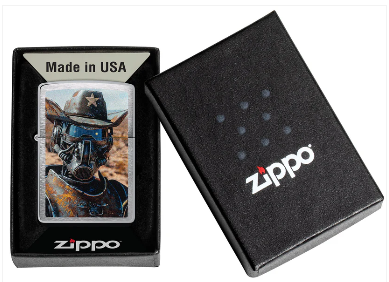 Zippo Aansteker - 200 Cowboy Robot Design - detail 1