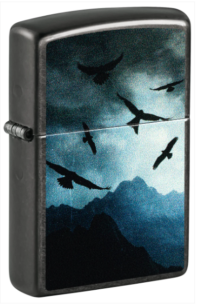 Zippo Aansteker 28378 Mountains and Hawks Design - vooraanzicht