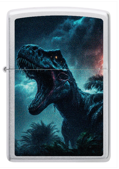Zippo Aansteker - 205 T-Rex Design - achteraanzicht