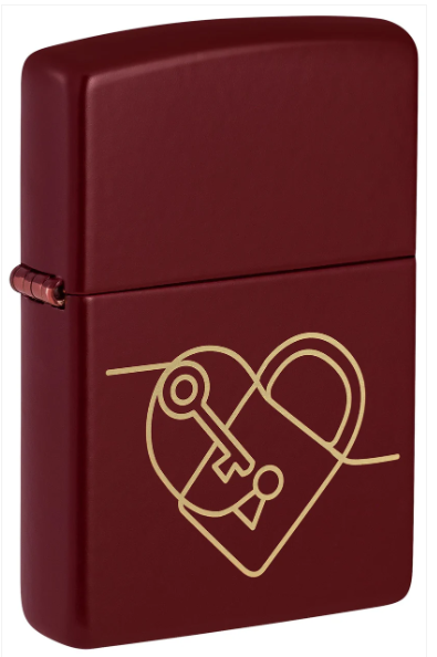 Zippo 46021 Heart Locket Design aansteker vooraanzicht