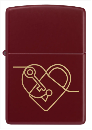 Zippo 46021 Heart Locket Design aansteker achteraanzicht
