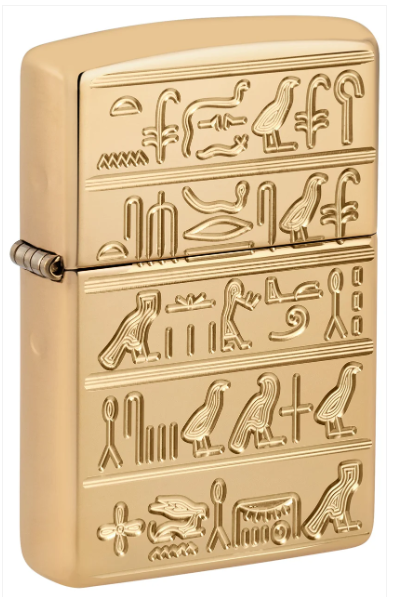 Zippo Aansteker - 169 Hieroglyphs Design - vooraanzicht