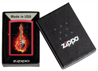 Zippo Aansteker - 233 Burning Guitar Design - detail 1
