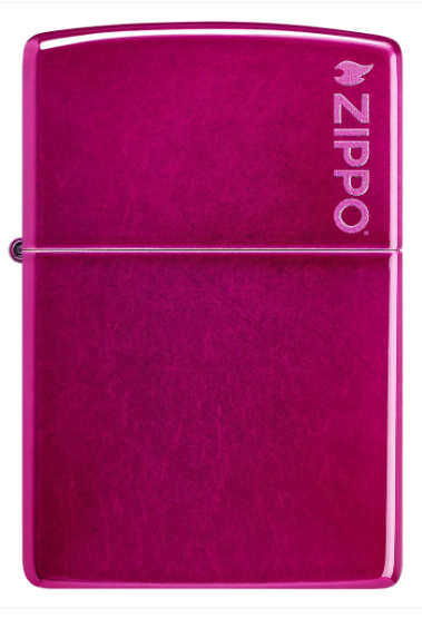 Zippo Aansteker - 24003ZL Candy Raspberry with Zippo logo - achteraanzicht