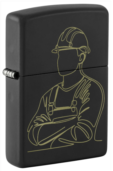 Zippo Aansteker - 218 Worker Design - vooraanzicht