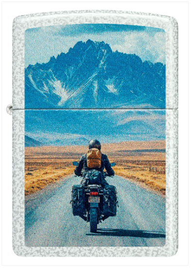 Zippo 46020 Motorcycle Design aansteker achteraanzicht