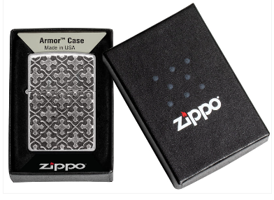 Zippo 28973 Cross Pattern Design aansteker detail