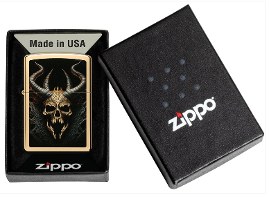 Zippo Aansteker - 254B Skull Design - detail 1