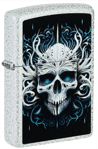 Zippo 46020 Abstract Skull Design aansteker vooraanzicht