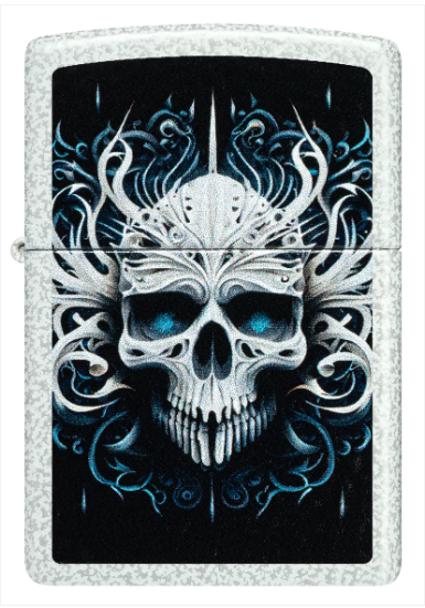Zippo 46020 Abstract Skull Design aansteker achteraanzicht