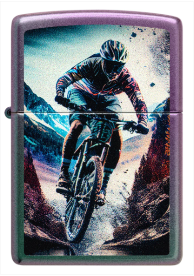 Zippo 49146 Mountain Bike Design aansteker achteraanzicht