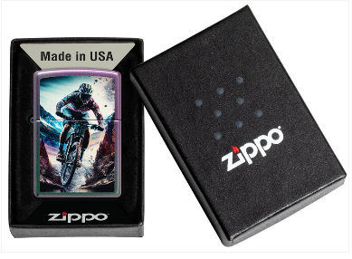 Zippo 49146 Mountain Bike Design aansteker detail