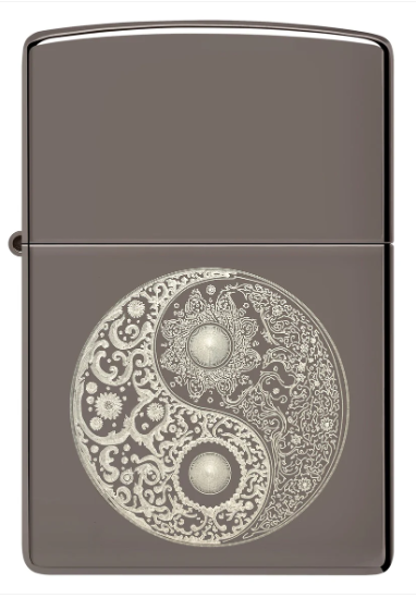 Zippo Aansteker - 150 Yin Yang Design - achteraanzicht