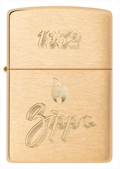 Zippo Aansteker - 204B Vintage Zippo Design 2 - achteraanzicht