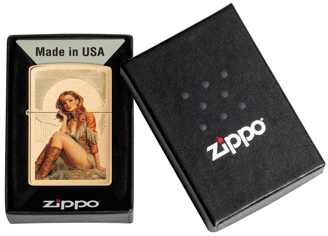Zippo Aansteker - 204B Cowgirl Design - detail 1