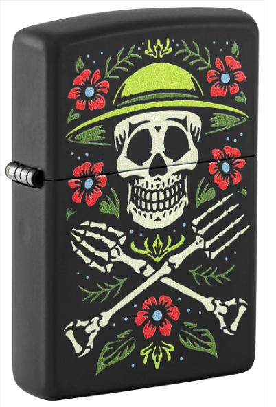 Zippo Aansteker - 218 Skull Garderner Design - vooraanzicht