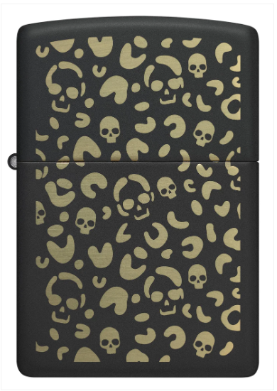 Zippo Aansteker - 218 Skull Leopard Design - achteraanzicht