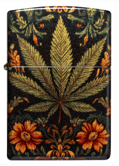 Zippo 48458 Leaf and Flowers Design aansteker achteraanzicht