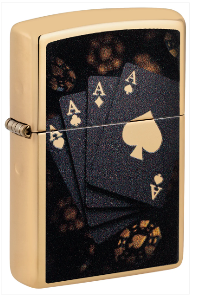 Zippo Aansteker - 245B Poker Design - vooraanzicht