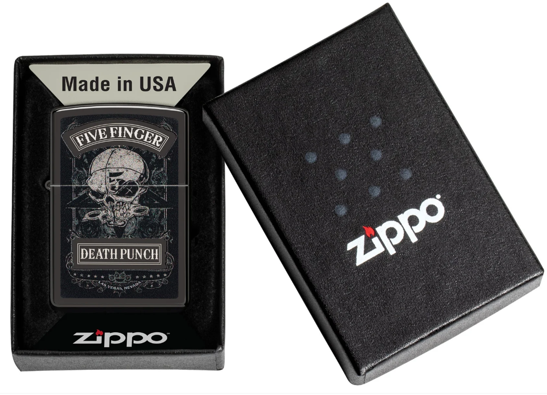 Zippo Aansteker - 24756 Fiver Finger Death Punch - Skull - detail 1