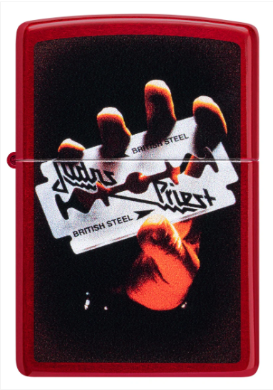Zippo Aansteker - 21063 Judas Priest - British Steel - achteraanzicht