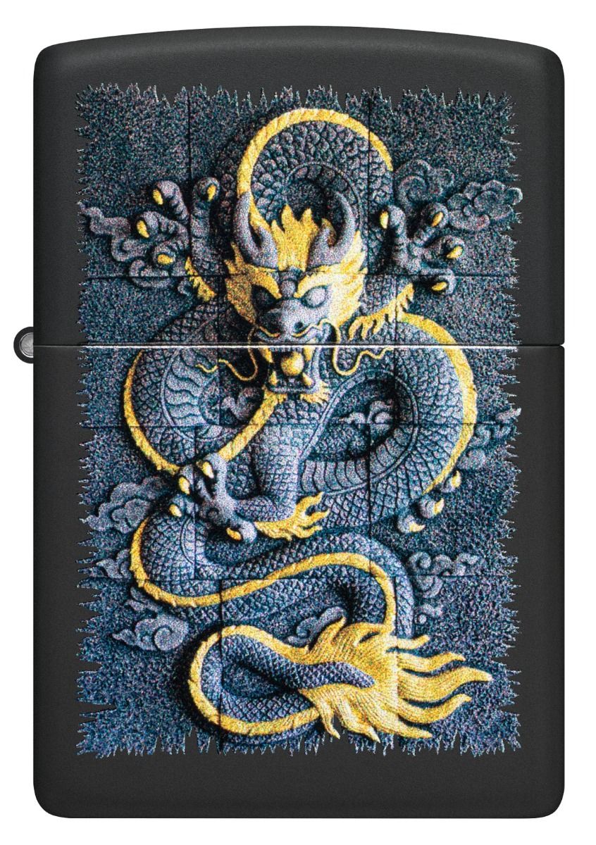 Zippo Aansteker - 218 Stone Dragon - achteraanzicht