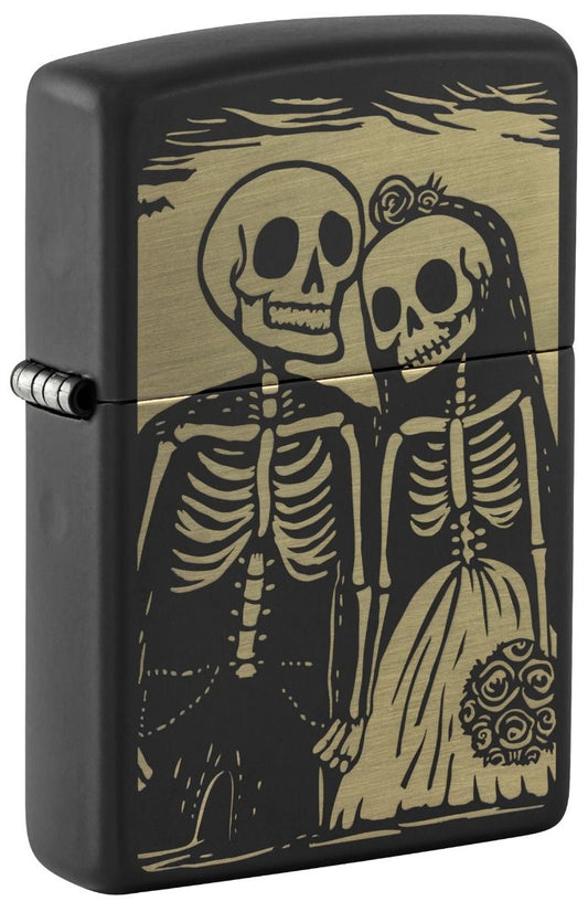 Zippo Aansteker - 218 Skeleton Couple - vooraanzicht