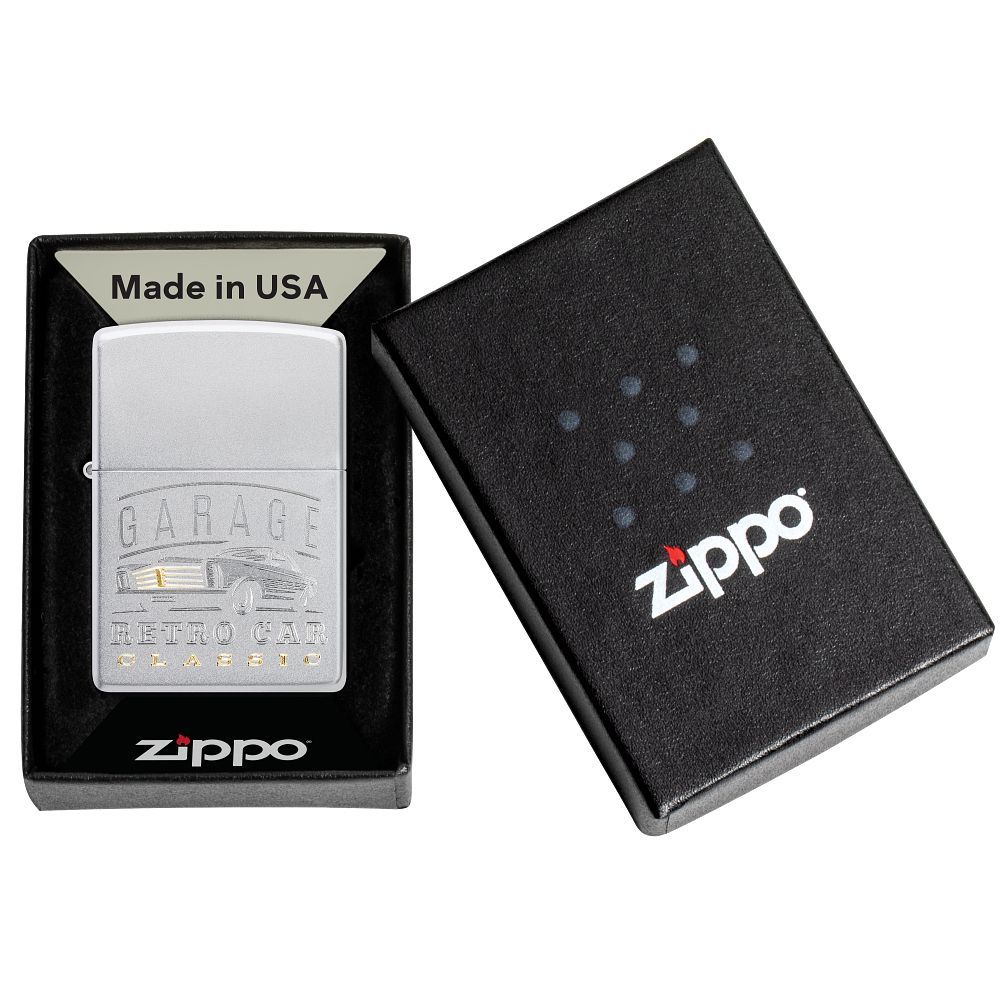 Zippo 205 Retro Garage Design aansteker detail