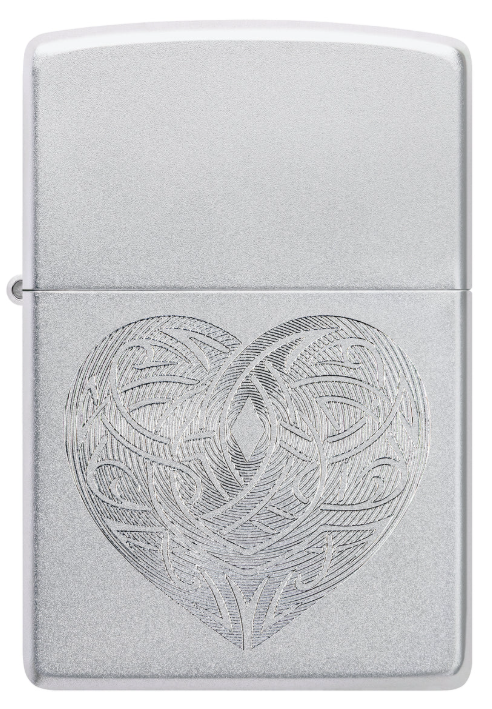 Zippo 205 Celtic Heart Design aansteker - zijaanzicht