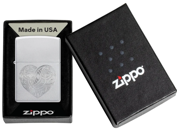 Zippo 205 Celtic Heart Design aansteker - achterkant