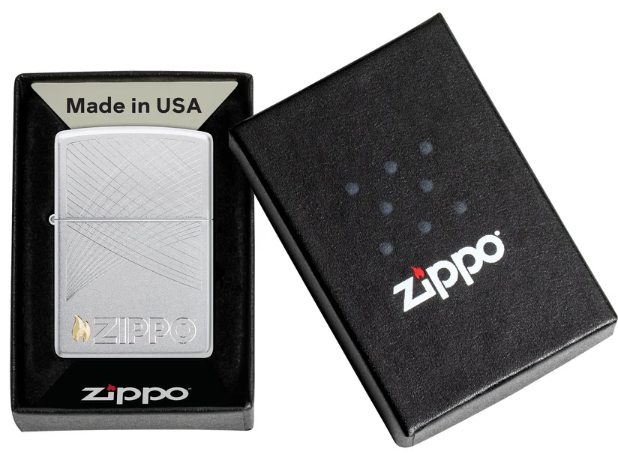 Zippo 205 Line Pattern Design aansteker achterkant