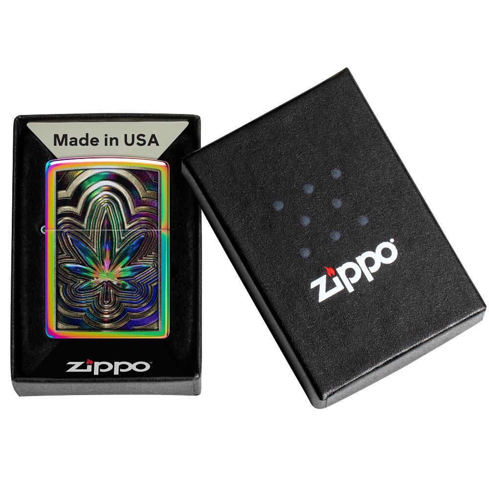 Zippo 151 Metallic Leaf Spectrum aansteker verpakking