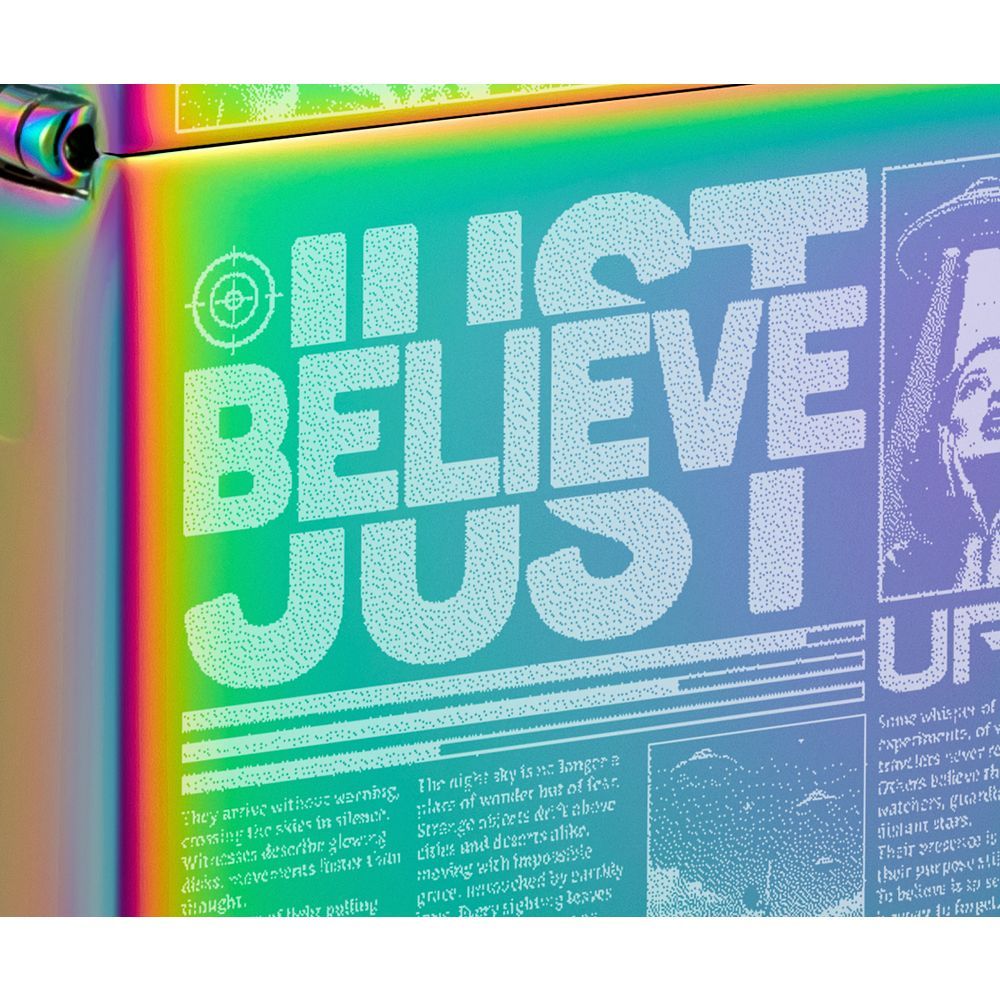 Zippo 151 Just Believe Design Spectrum aansteker detail