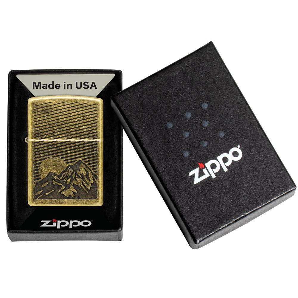 Zippo 201FB Mountain Design aansteker - detail gravure