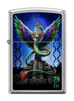 Zippo 200 Anne Stokes 4 Brushed Chrome aansteker achterkant