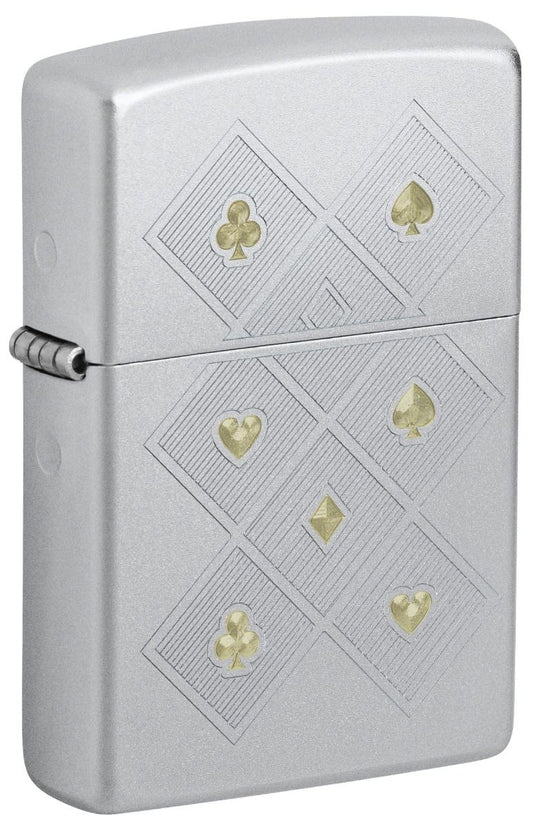Zippo 205 Poker Pattern Design - vooraanzicht