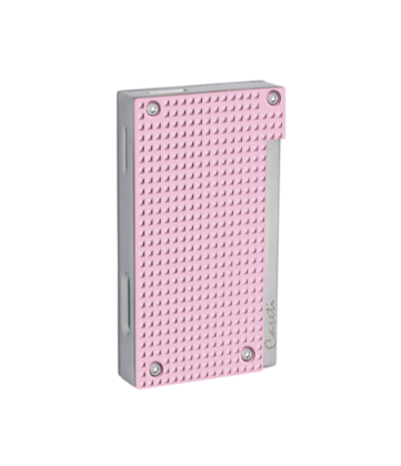 Caseti Lighter Flat Flame Chrome/Pink - vooraanzicht