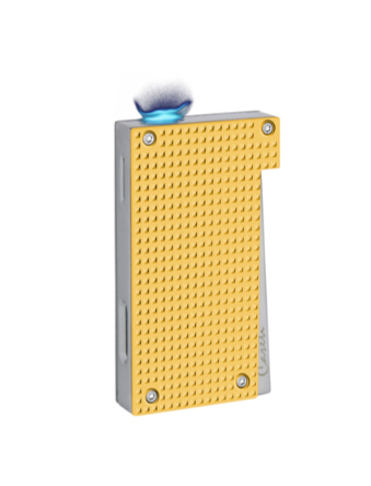 Caseti Lighter Flat Flame Chrome/Yellow - vooraanzicht